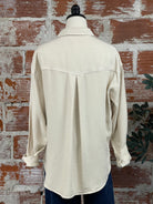 Jak and Rae Braxton Top in Wheat-112 - Woven Top S/S (Dec - May)-Little Bird Boutique