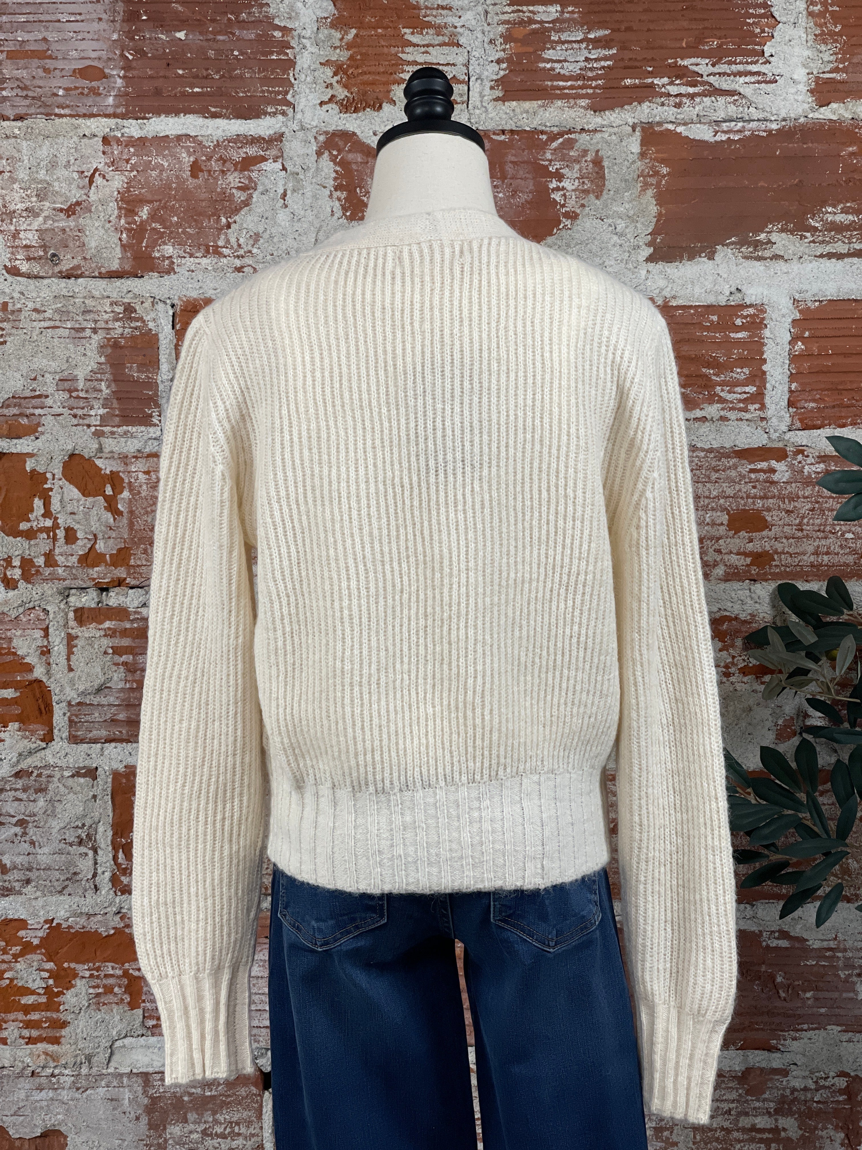 Jak and Rae Sunshine Sweater in Cream-132 - Sweaters S/S (Dec - May)-Little Bird Boutique