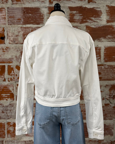 Kut from the Kloth Rumi Trucker Jacket in White-145 Denim Jackets-Little Bird Boutique