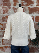 Sanctuary Fuzzy Cable Sweater in Light Oat-132 - Sweaters S/S (Dec - May)-Little Bird Boutique