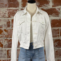 Kut from the Kloth Rumi Trucker Jacket in White-145 Denim Jackets-Little Bird Boutique