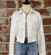 Kut from the Kloth Rumi Trucker Jacket in White-145 Denim Jackets-Little Bird Boutique