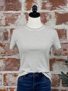 Thread and Supply Annie Top in Cream and Black-122 - Jersey Tops S/S (Dec - May)-Little Bird Boutique