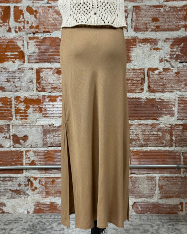 Dex A-Line Skirt in Camel-231 Skirts-Little Bird Boutique