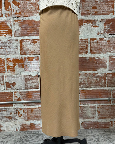 Dex A-Line Skirt in Camel-231 Skirts-Little Bird Boutique