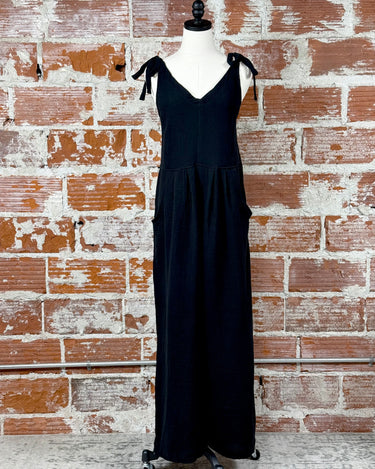 Apricot Tetra Jumpsuit in Black-160 Jumpsuits/ Rompers-Little Bird Boutique