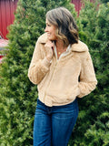 Molly Bracken Faux Fur Jacket in Beige-141 Outerwear Coats & Jackets-Little Bird Boutique