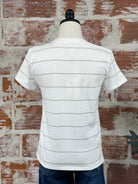 Thread and Supply Asher Tee in White and Sage Stripe-122 - Jersey Tops S/S (Dec - May)-Little Bird Boutique