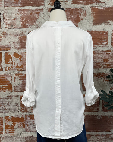Thread and Supply Presley Top in White-112 - Woven Top S/S (Dec - May)-Little Bird Boutique