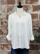 Thread and Supply Presley Top in White-112 - Woven Top S/S (Dec - May)-Little Bird Boutique