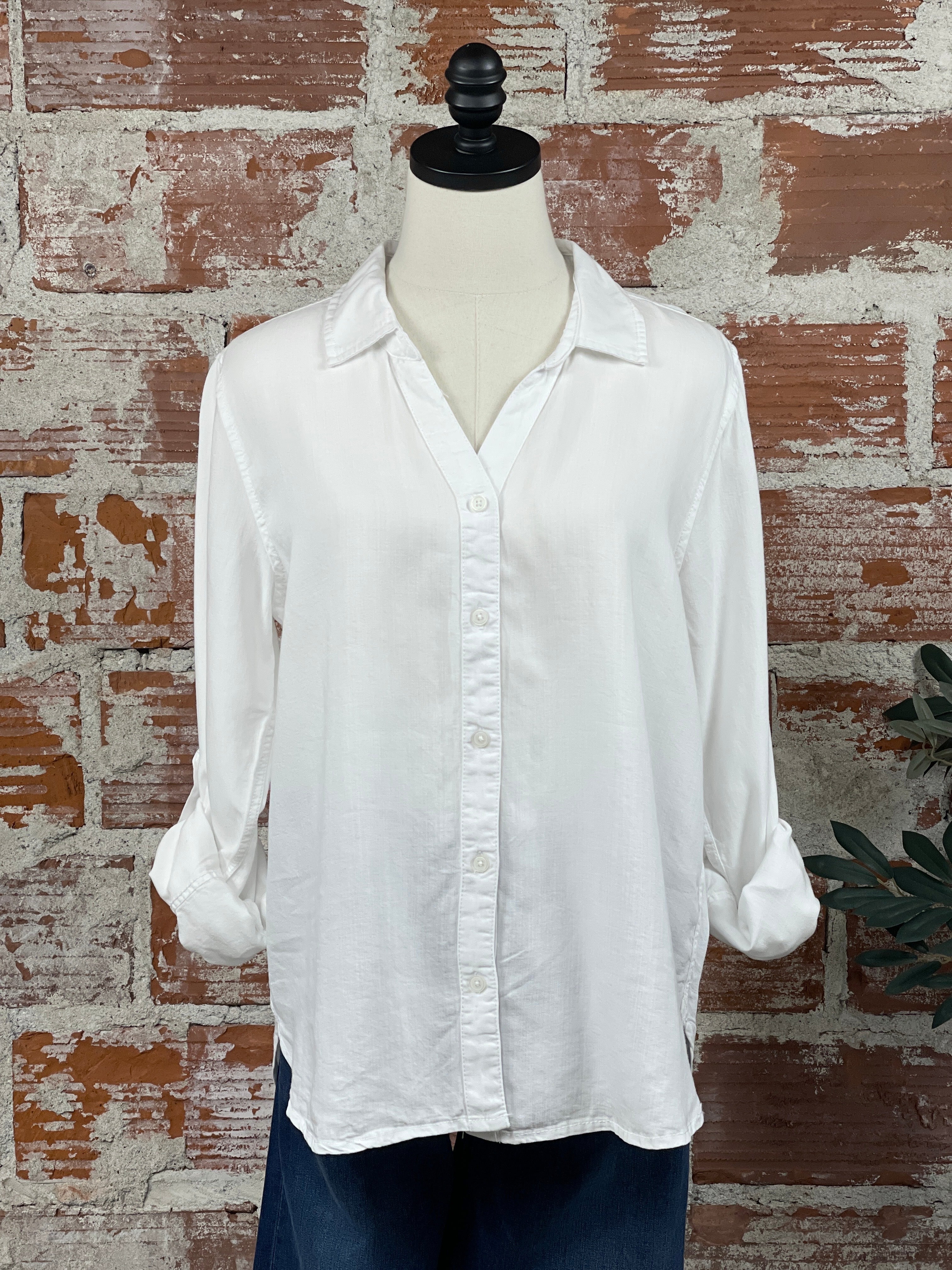 Thread and Supply Presley Top in White-112 - Woven Top S/S (Dec - May)-Little Bird Boutique