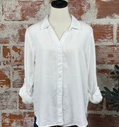 Thread and Supply Presley Top in White-112 - Woven Top S/S (Dec - May)-Little Bird Boutique