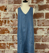 Fairchild Tank Dress in Medium Wash-151 Dresses - Short-Little Bird Boutique