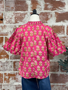 THML Cozette Top in Raspberry-112 - Woven Top S/S (Dec - May)-Little Bird Boutique
