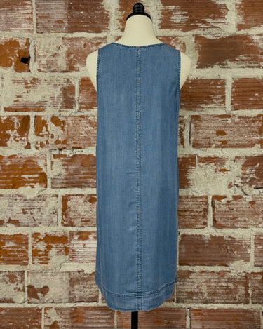 Fairchild Tank Dress in Medium Wash-151 Dresses - Short-Little Bird Boutique