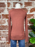 The Camille Sweater in Brick-130 Sweaters-Little Bird Boutique