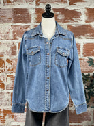 Jak and Rae Darsha Denim Shacket in Diamond Bar-145 Denim Jackets-Little Bird Boutique