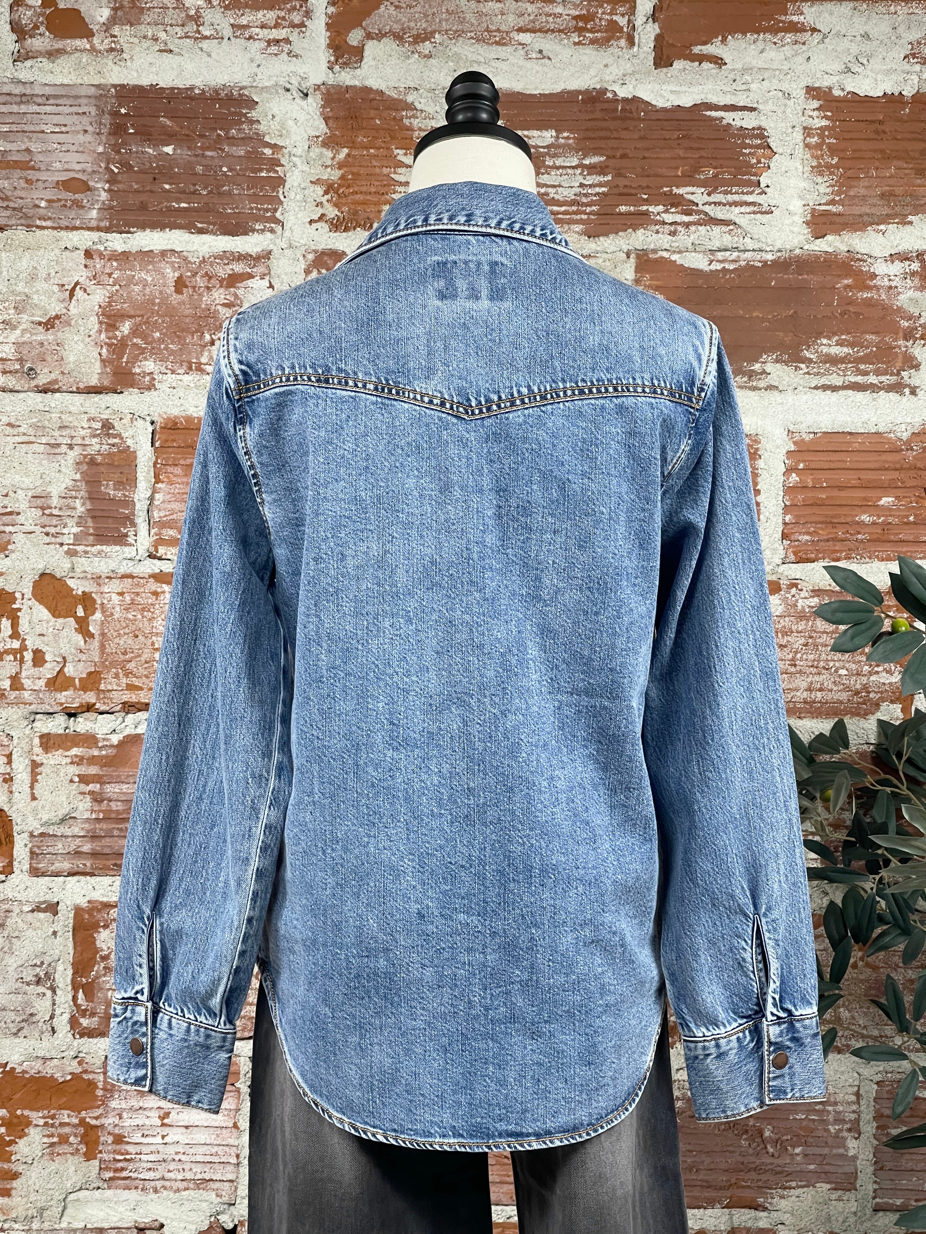 Jak and Rae Darsha Denim Shacket in Diamond Bar-145 Denim Jackets-Little Bird Boutique