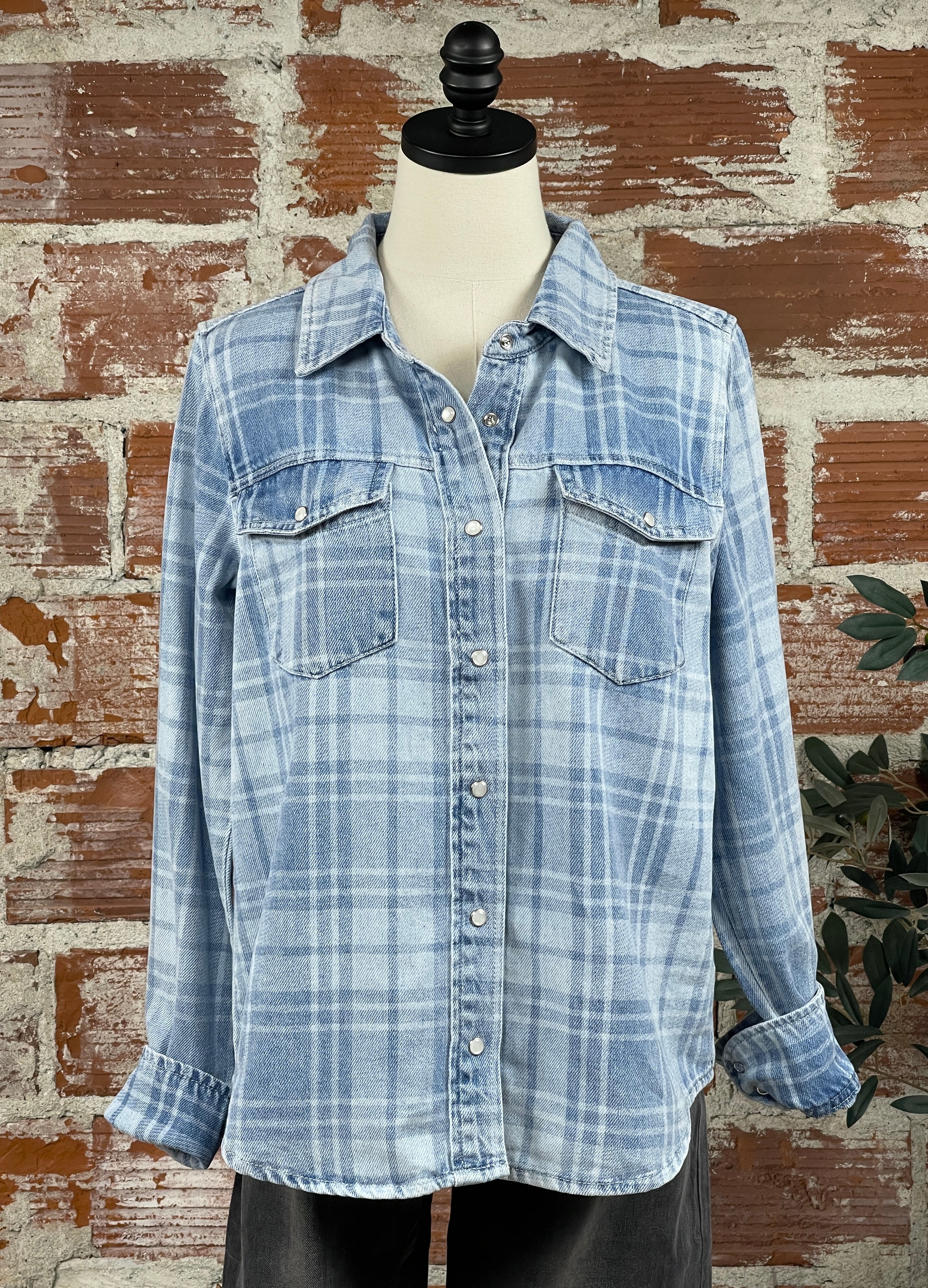 Thread and Supply Pippin Jacket Blue Plaid-141 Outerwear Coats & Jackets-Little Bird Boutique