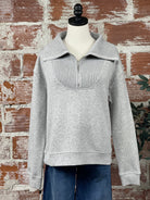 Z Supply Sonata Sweatshirt in Heather Grey-142 Sweatshirts & Hoodies-Little Bird Boutique