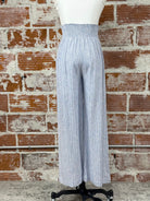 Be Chill Pants in Denim Blue Stripe-220 Pants-Little Bird Boutique