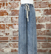 Eldridge Pants in Washed Denim-220 Pants-Little Bird Boutique