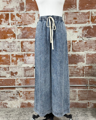 Eldridge Pants in Washed Denim-220 Pants-Little Bird Boutique