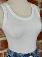 Carve Designs Ever Tank in Cloud-122 - Jersey Tops S/S (Dec - May)-Little Bird Boutique