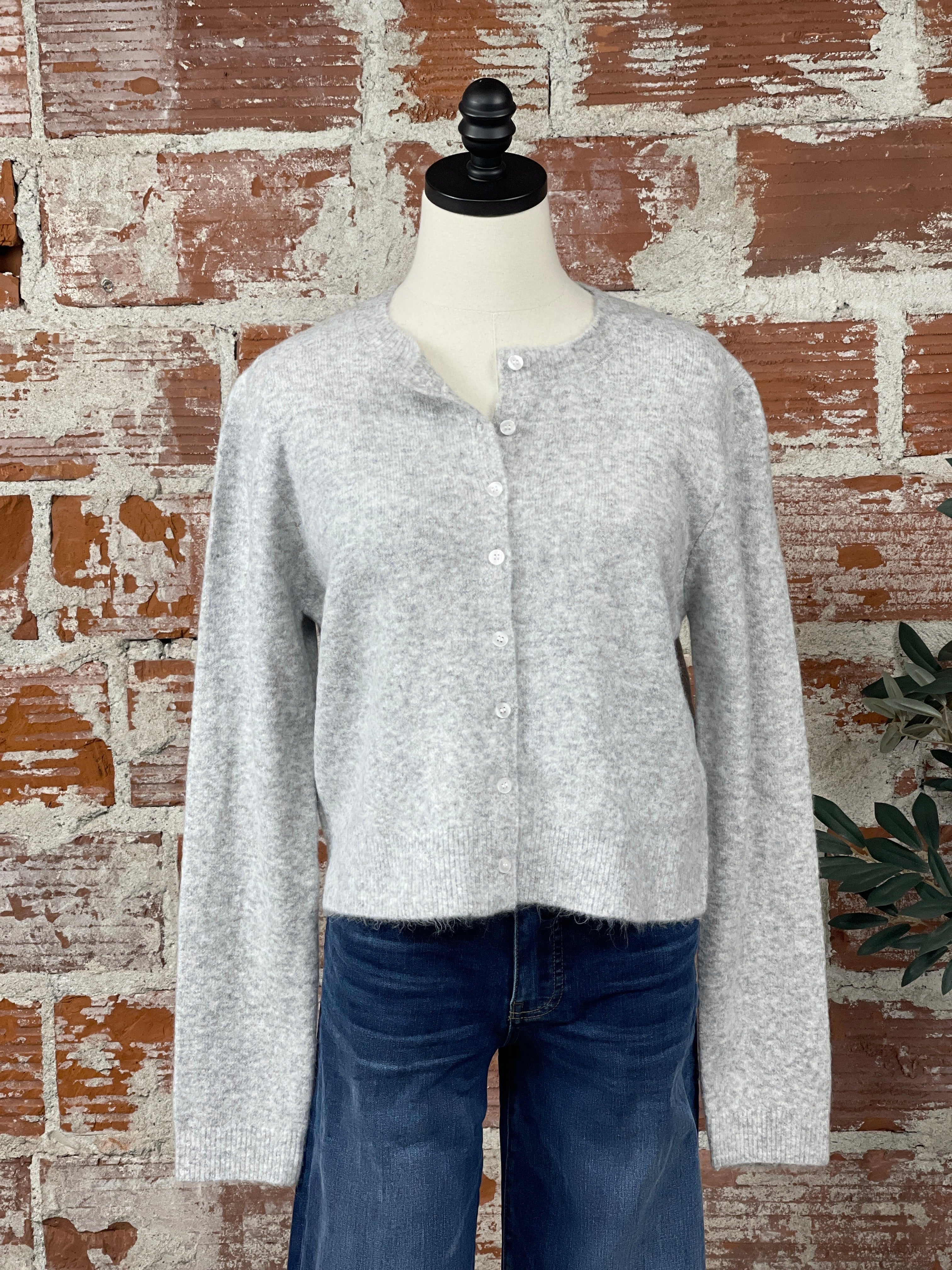 Z Supply Medina Cardigan Sweater in Light Heather Grey-132 - Sweaters S/S (Dec - May)-Little Bird Boutique