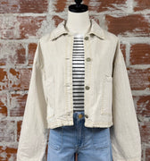 Oat New York Whipstitch Jacket in Oatmeal-141 Outerwear Coats & Jackets-Little Bird Boutique