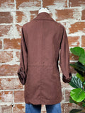 Trench Jacket in Wine-141 Outerwear Coats & Jackets-Little Bird Boutique