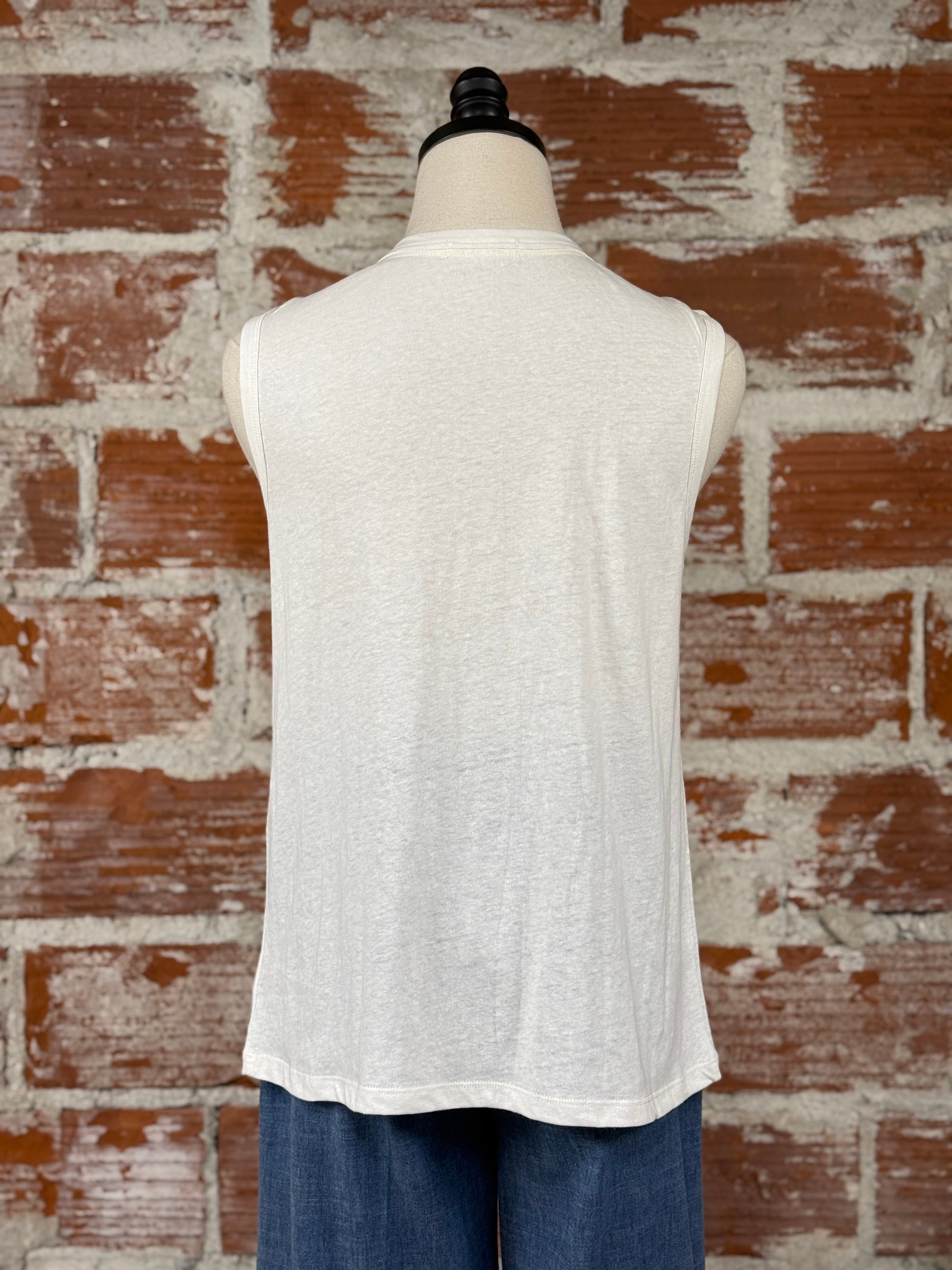 Carve Designs Larisa Hemp Tank in Cloud-122 - Jersey Tops S/S (Dec - May)-Little Bird Boutique