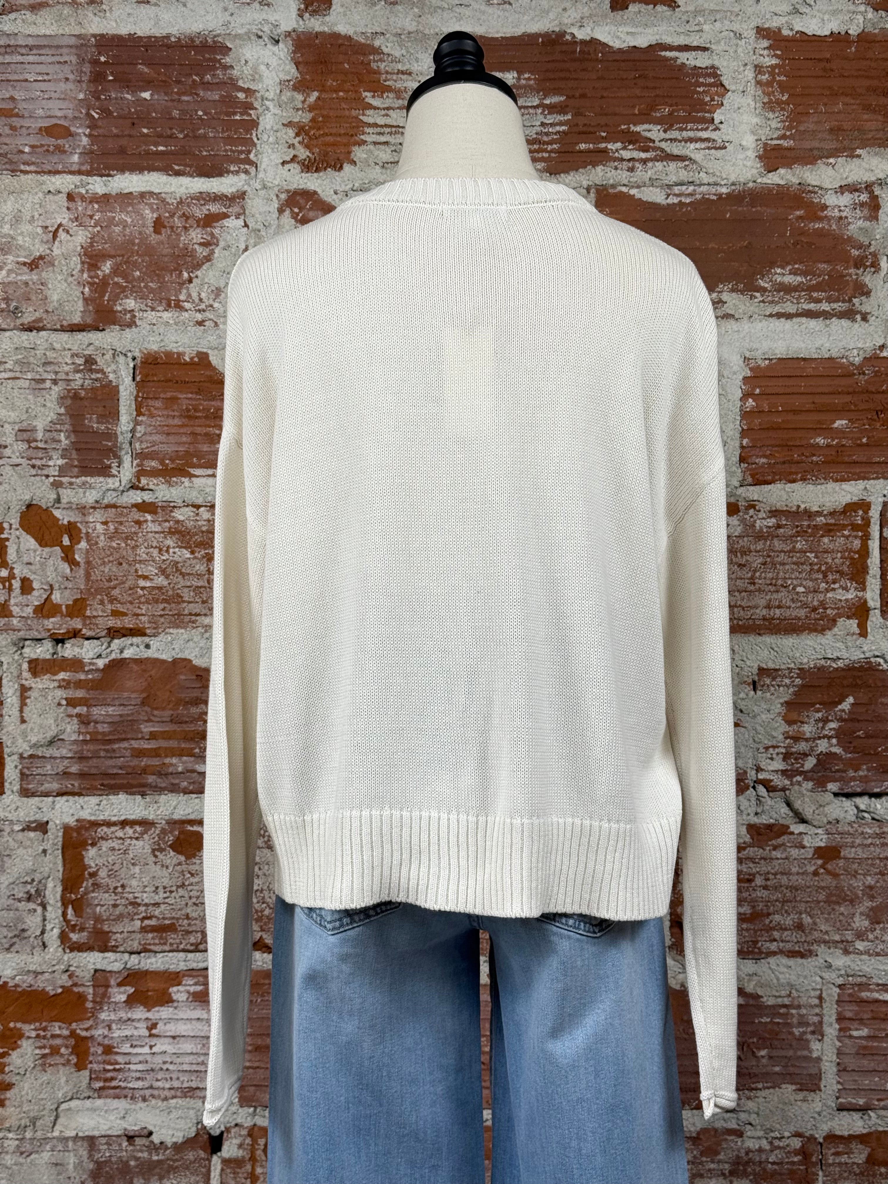Z Supply Sienna Patriot Sweater in Sea Salt-132 - Sweaters S/S (Dec - May)-Little Bird Boutique