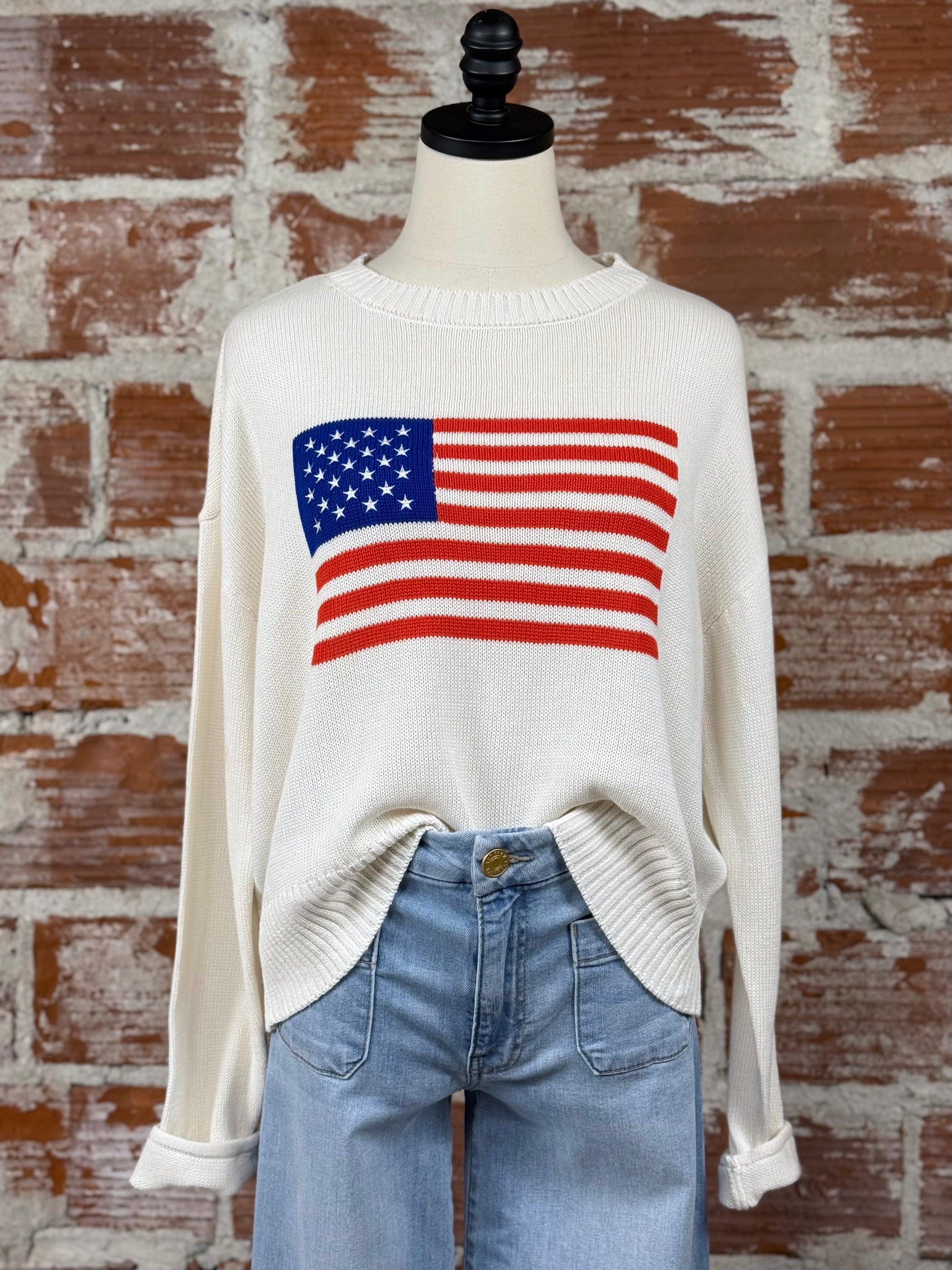 Z Supply Sienna Patriot Sweater in Sea Salt