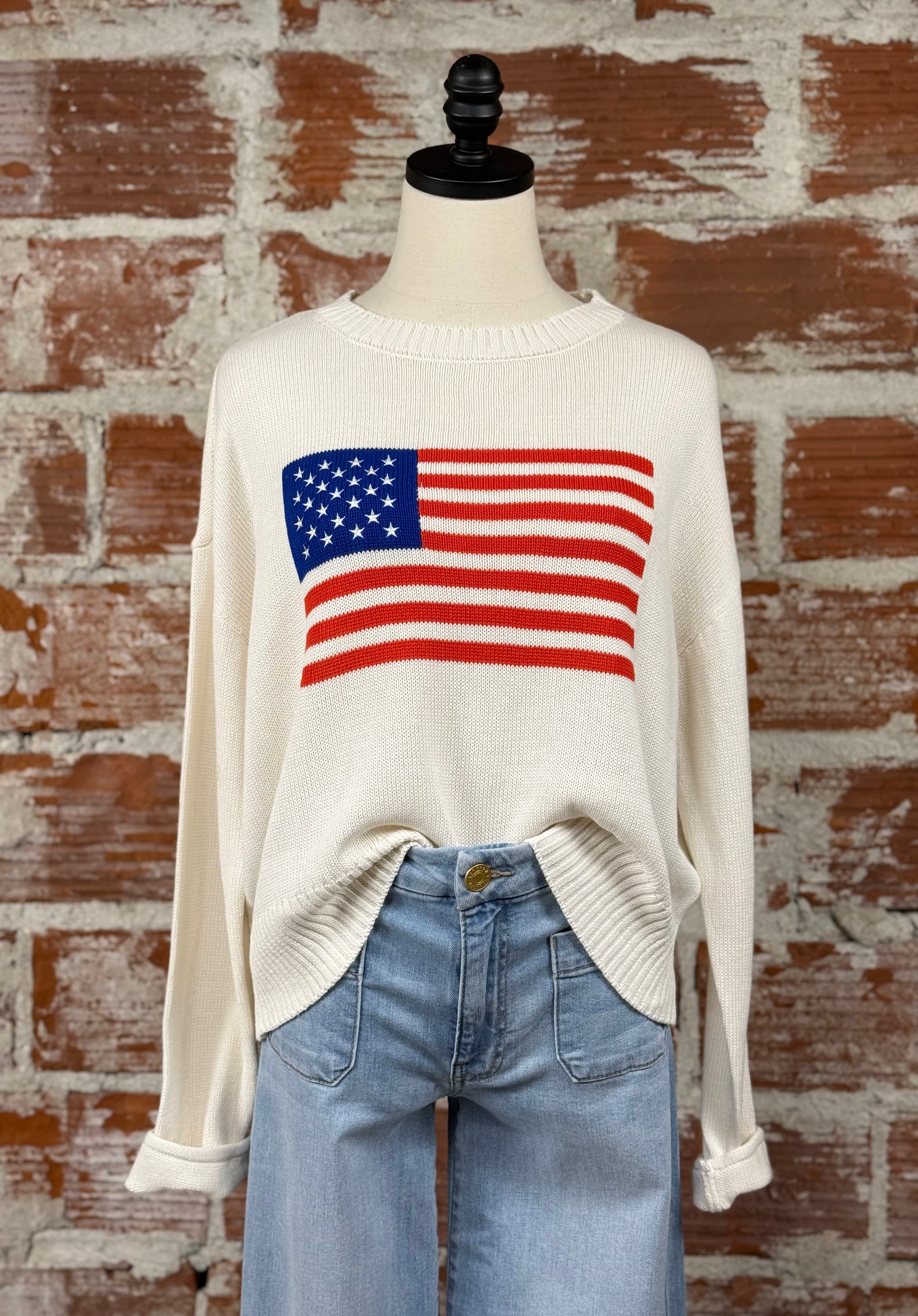 Z Supply Sienna Patriot Sweater in Sea Salt-132 - Sweaters S/S (Dec - May)-Little Bird Boutique