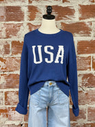 Z Supply Sienna USA Sweater in Yacht Blue-132 - Sweaters S/S (Dec - May)-Little Bird Boutique