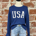 Z Supply Sienna USA Sweater in Yacht Blue-132 - Sweaters S/S (Dec - May)-Little Bird Boutique