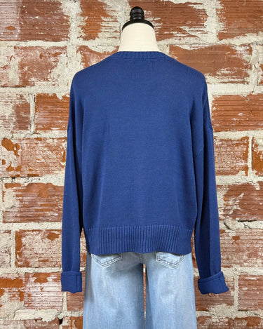 Z Supply Sienna USA Sweater in Yacht Blue-132 - Sweaters S/S (Dec - May)-Little Bird Boutique