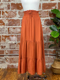 Maxi Skirt in Rust-231 Skirts-Little Bird Boutique