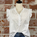 Dear John Chatra Top in White-122 - Jersey Tops S/S (Dec - May)-Little Bird Boutique