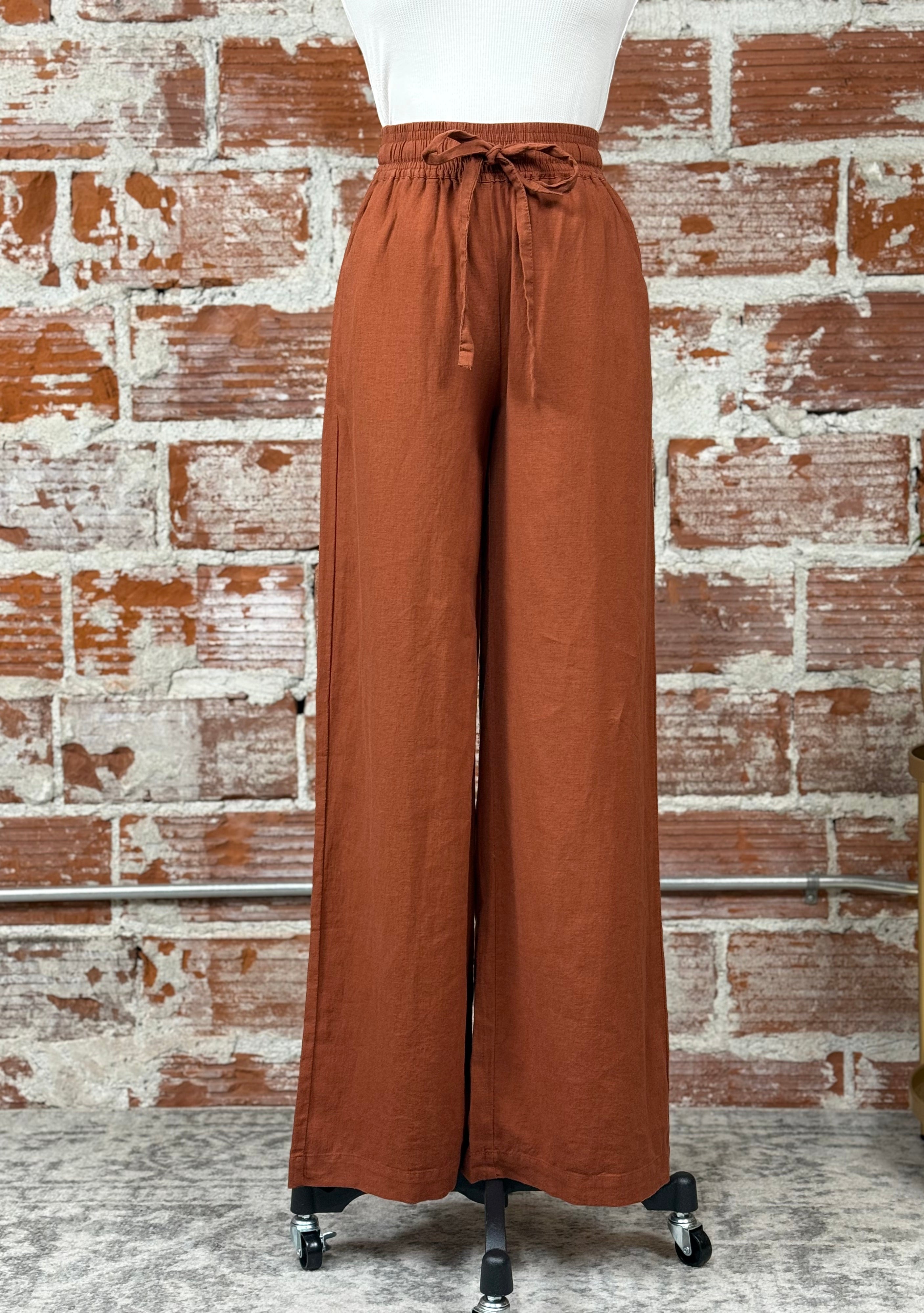 Ina Pants in Rust-220 Pants-Little Bird Boutique