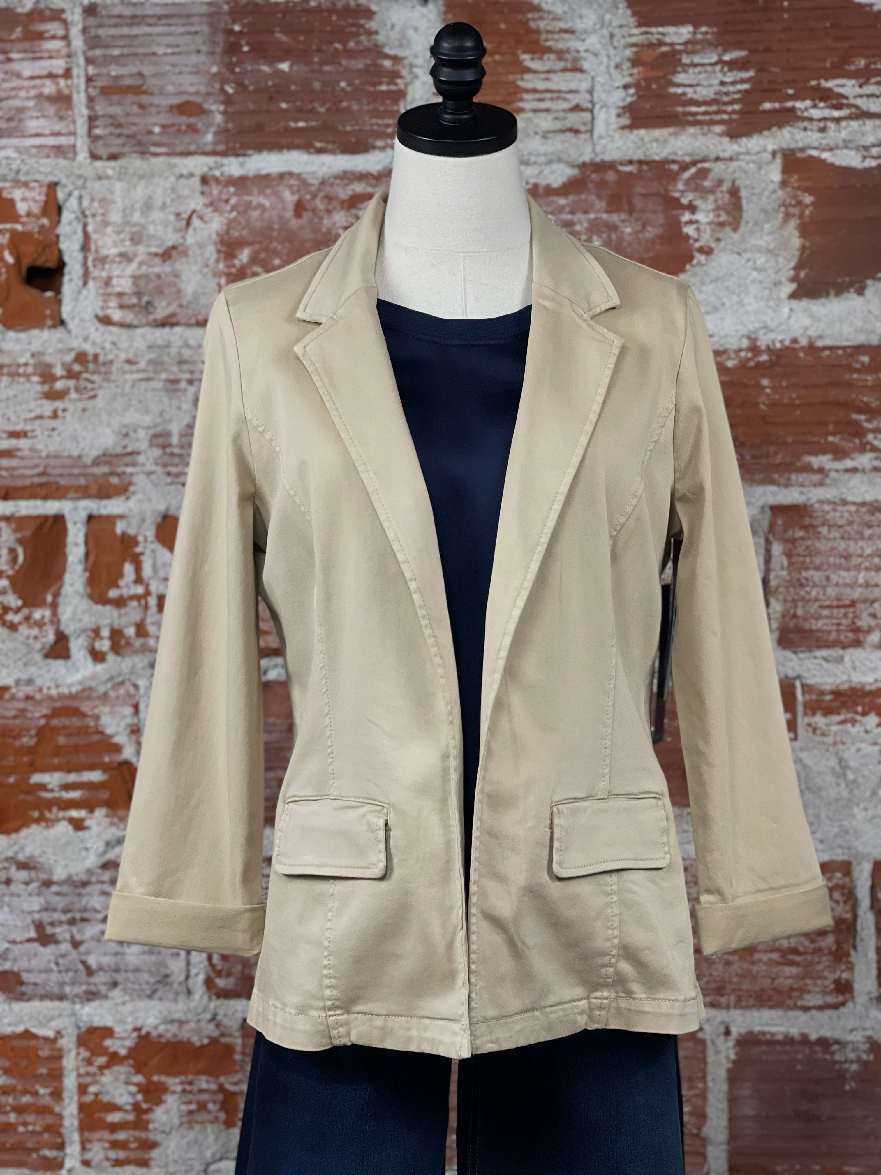Liverpool Fitted Blazer in Cappuccino-143 Blazers-Little Bird Boutique