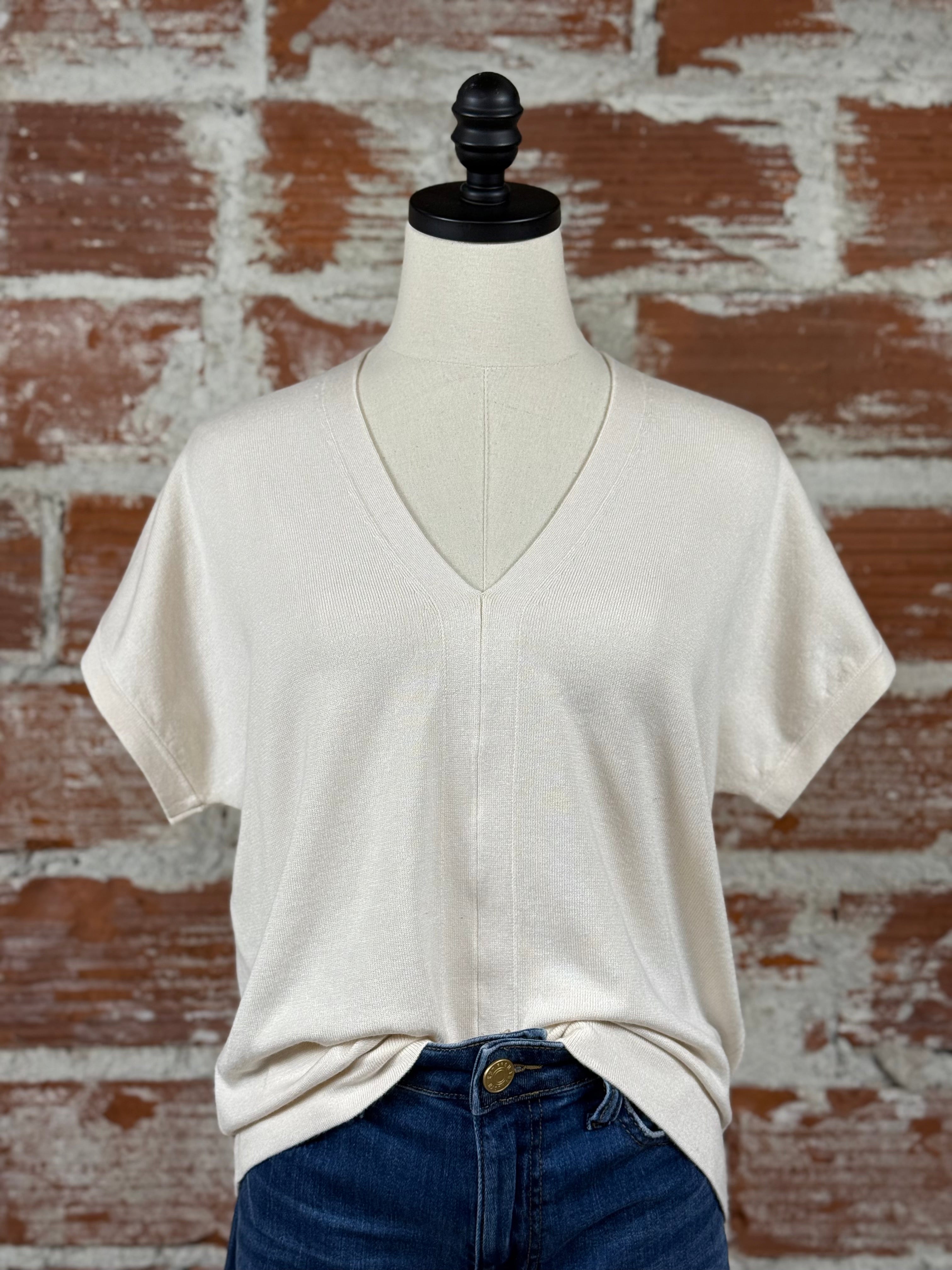 Molly Sweater in Cream-132 - Sweaters S/S (Dec - May)-Little Bird Boutique