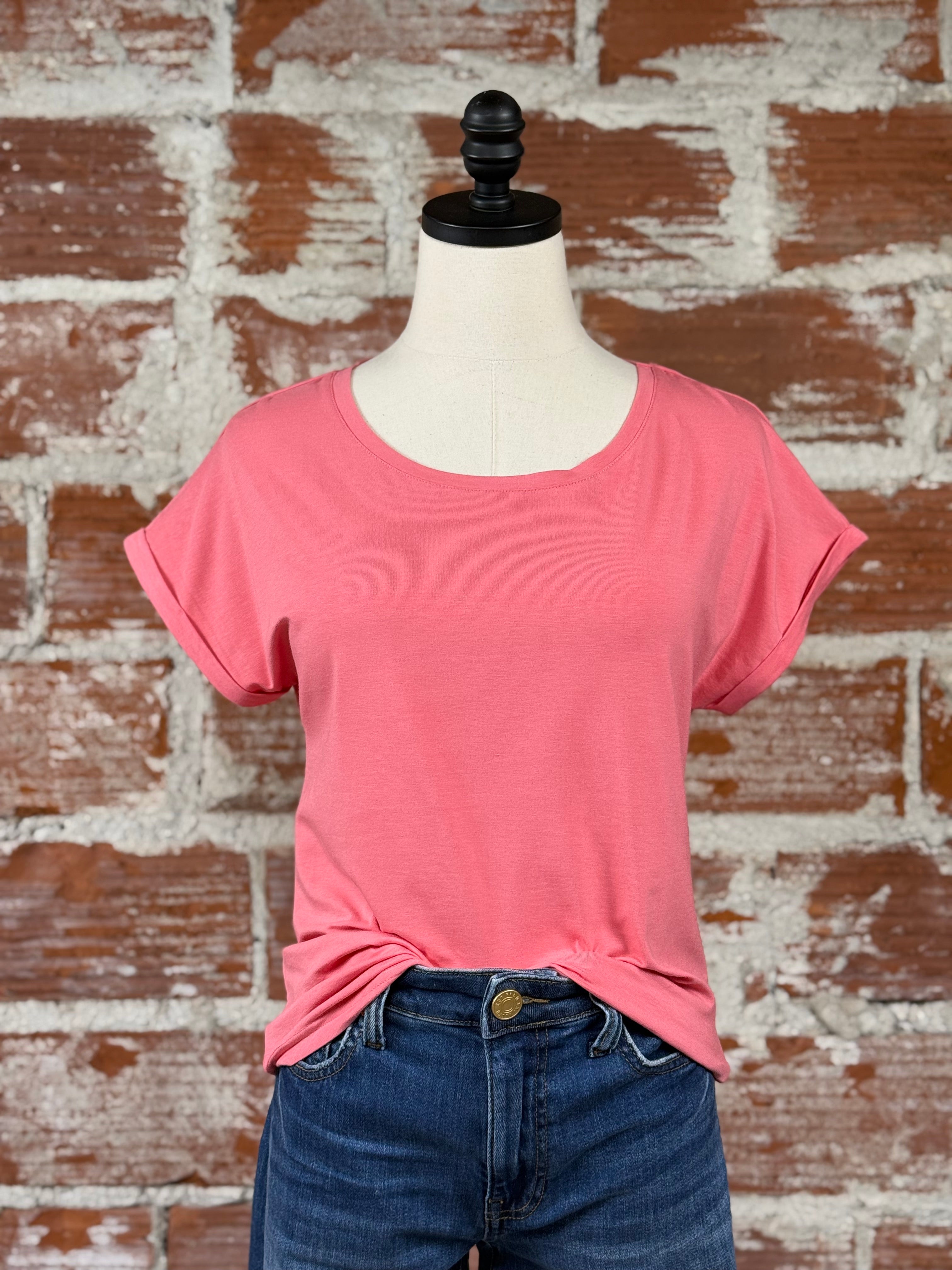 Pamila Top in Desert Rose-122 - Jersey Tops S/S (Dec - May)-Little Bird Boutique
