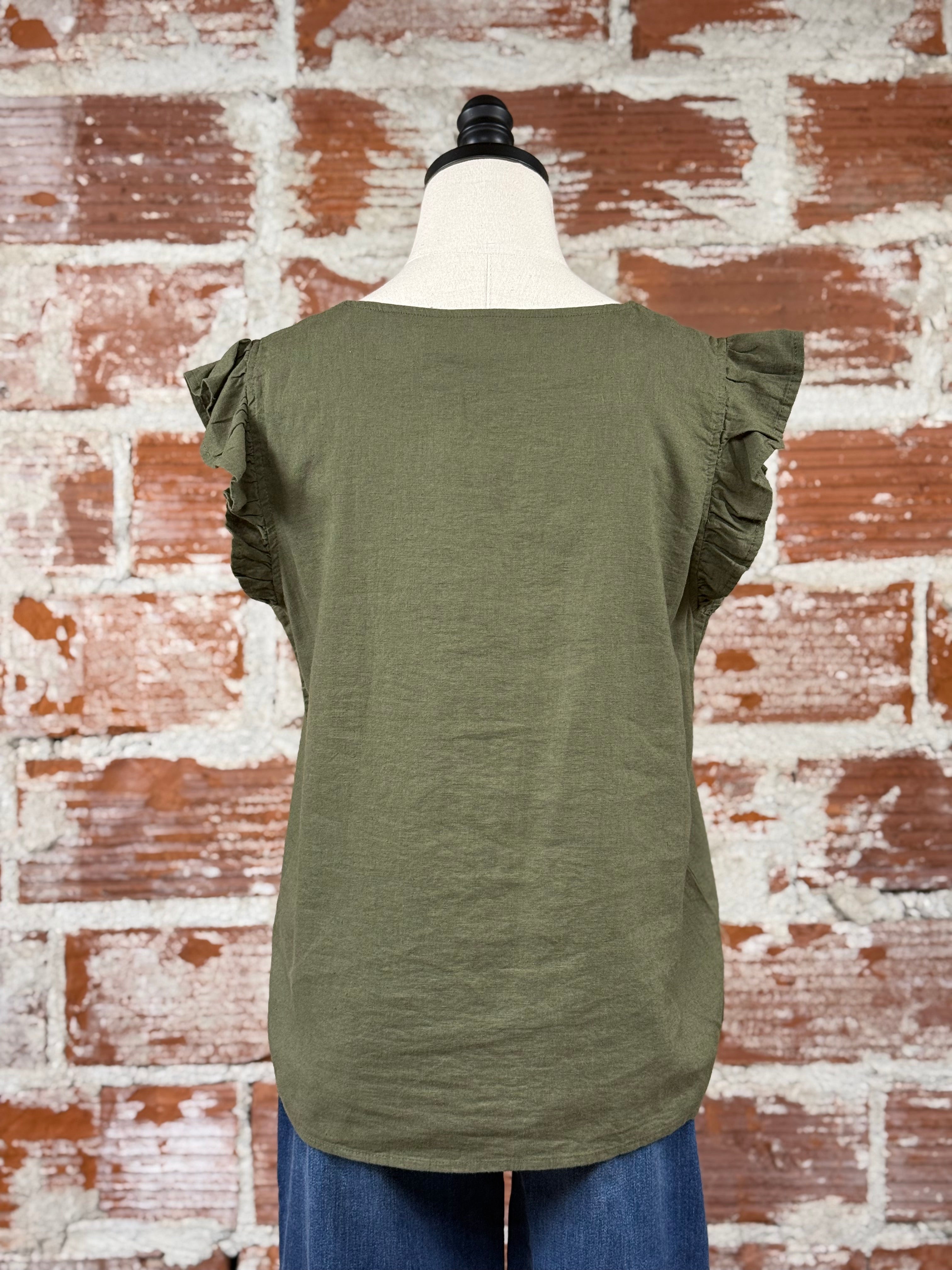 Farrah Top in Kalamata-112 - Woven Top S/S (Dec - May)-Little Bird Boutique