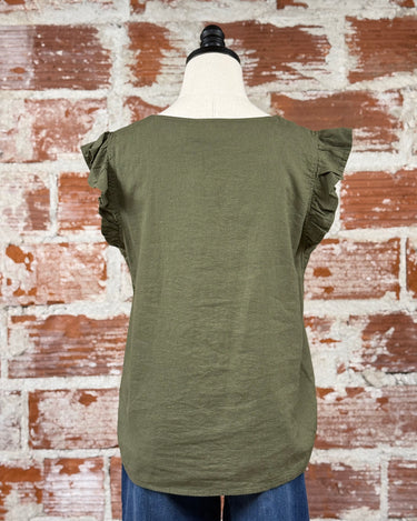 Farrah Top in Kalamata-112 - Woven Top S/S (Dec - May)-Little Bird Boutique