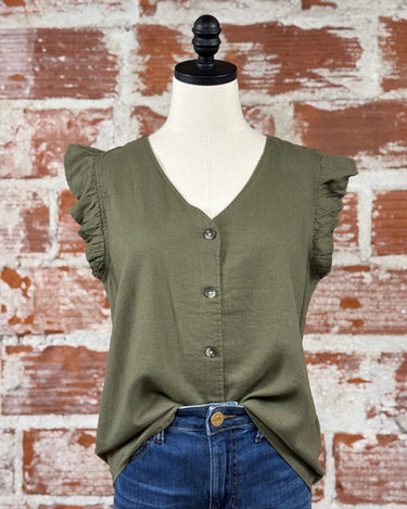 Farrah Top in Kalamata-112 - Woven Top S/S (Dec - May)-Little Bird Boutique