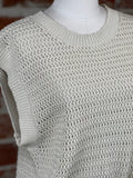 Natural Sleeveless Sweater-130 Sweaters-Little Bird Boutique