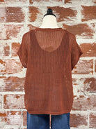 Laurette Top in Rust-132 - Sweaters S/S (Dec - May)-Little Bird Boutique