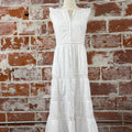Dex Lace Insert Maxi Dress in White-152 Dresses - Long-Little Bird Boutique
